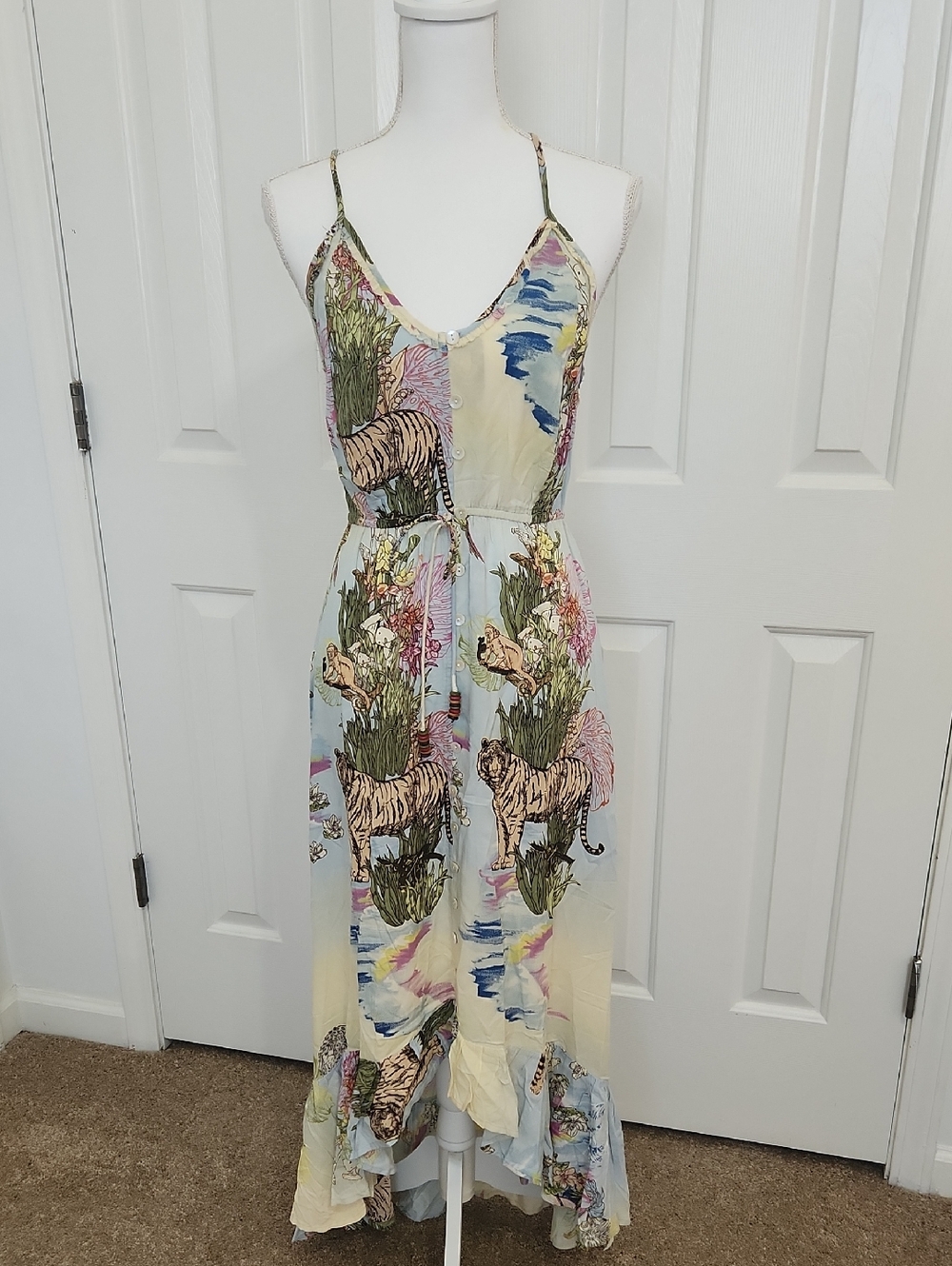 NWOT Z&L Europe Unique Dress M Tigers Jaguars Bohemian